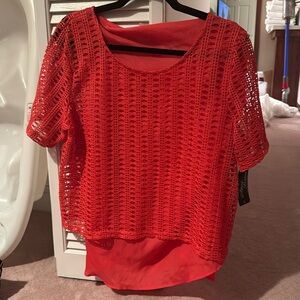 NWT Allison Brittney orange top. Size large.